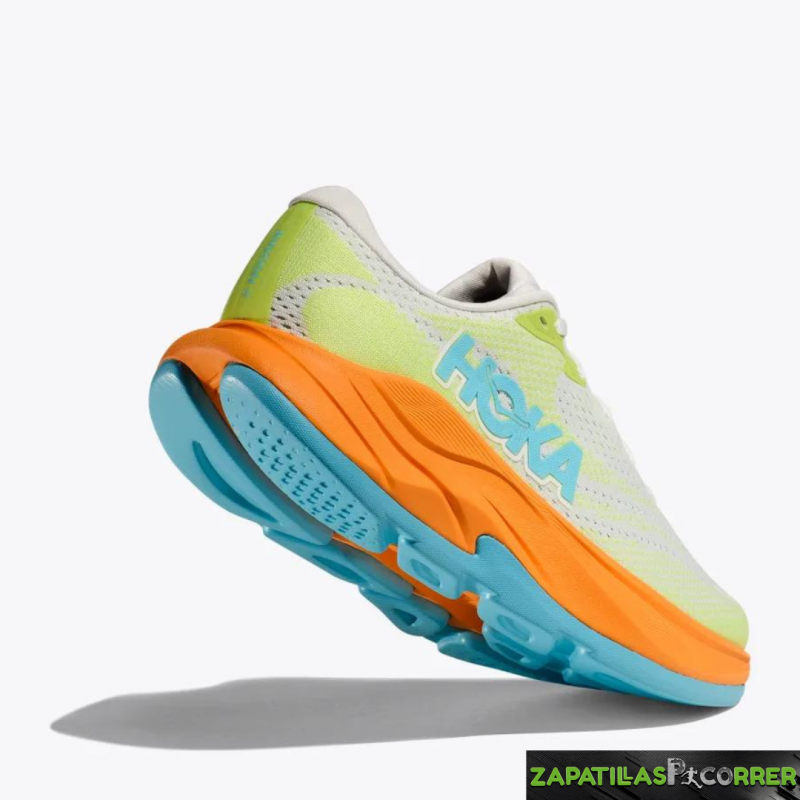 Zapatillas Hoka Rincon 4 Blanca Amarilla Naranja