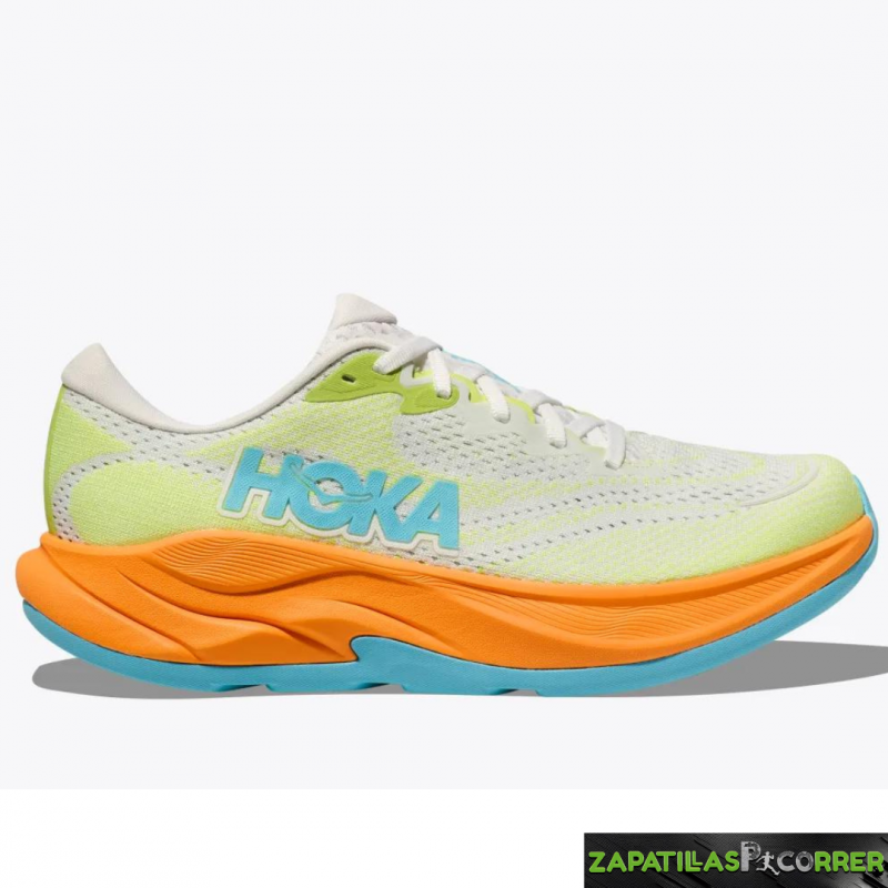Zapatillas Hoka Rincon 4 Blanca Amarilla Naranja