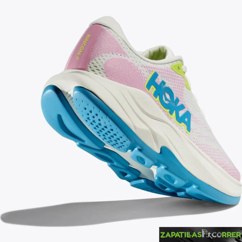 Zapatillas Hoka Rincon 4  Blanca Rosa Azul Mujer