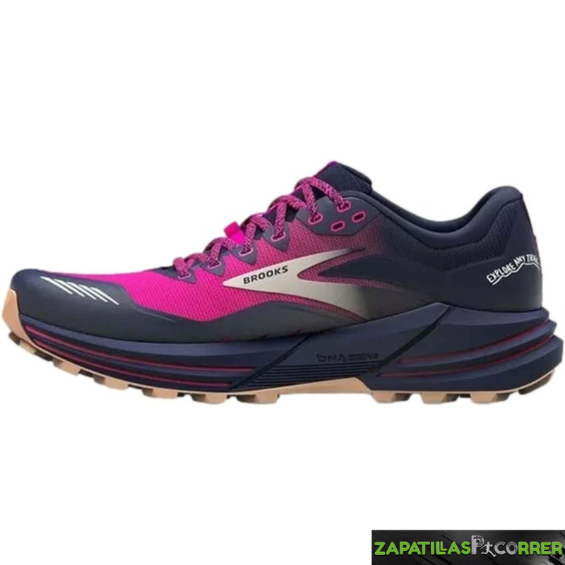 Zapatillas Brooks Cascadia 16 Fucsia Lila Azul Marino Mujer