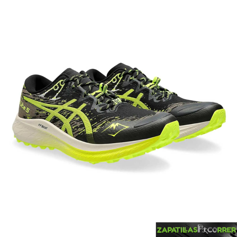 Zapatillas ASICS Fuji Lite 5 Negro Amarillo