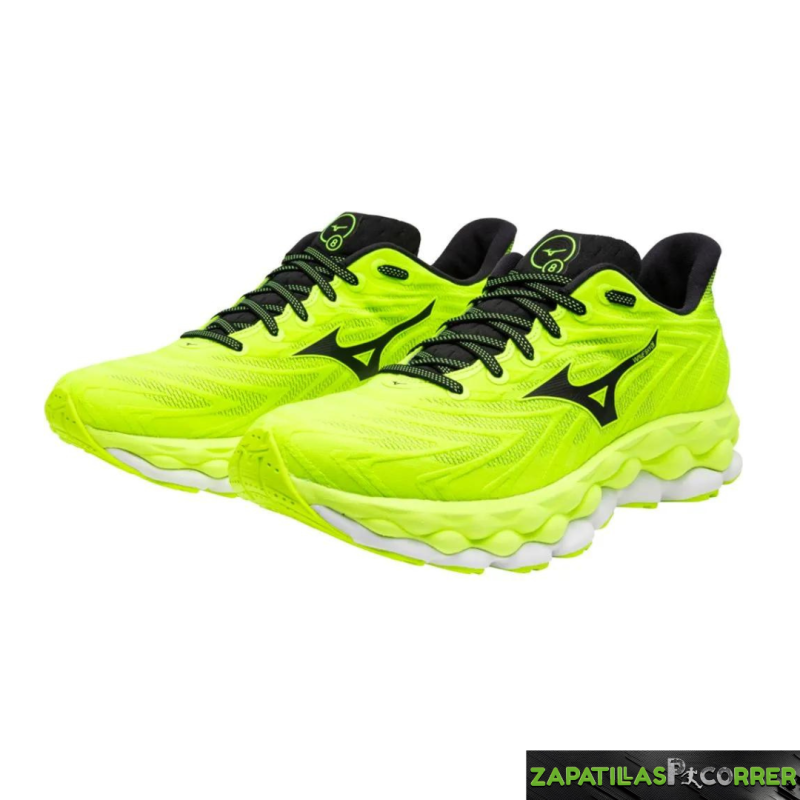 Zapatillas Mizuno Wave Sky 8 Amarillo Fluor