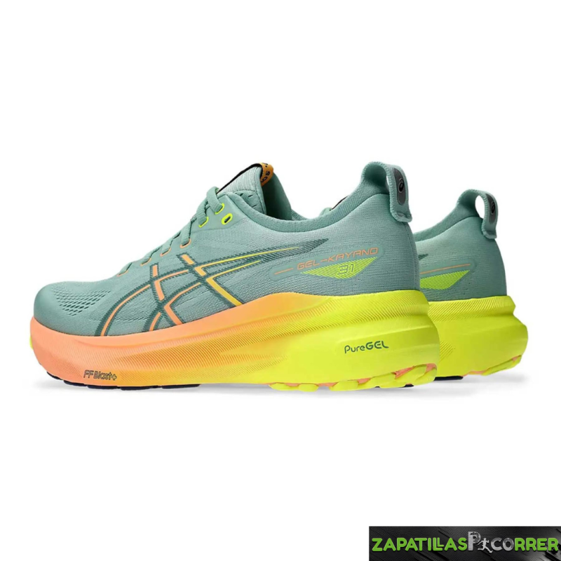 Zapatillas ASICS Gel Kayano 31 Paris Verde Naranja Amarillo