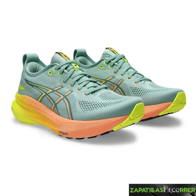 Zapatillas ASICS Gel Kayano 31 Paris Verde Naranja Amarillo
