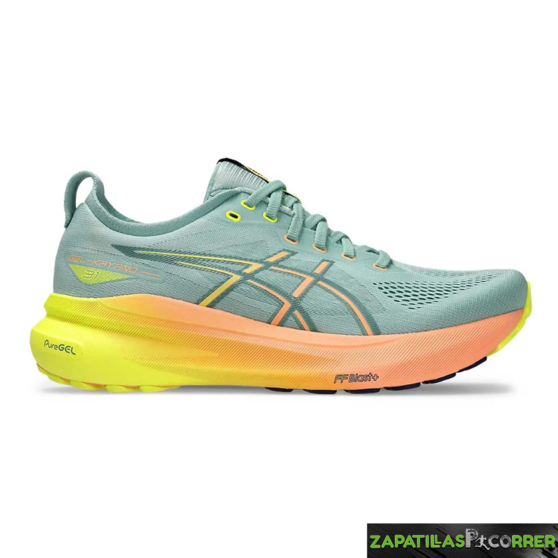 Zapatillas ASICS Gel Kayano 31 Paris Verde Naranja Amarillo