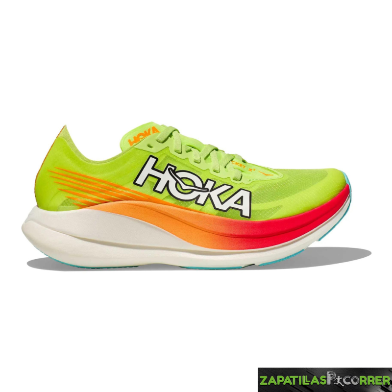 Zapatillas HOKA Rocket X 2 Verde Naranja