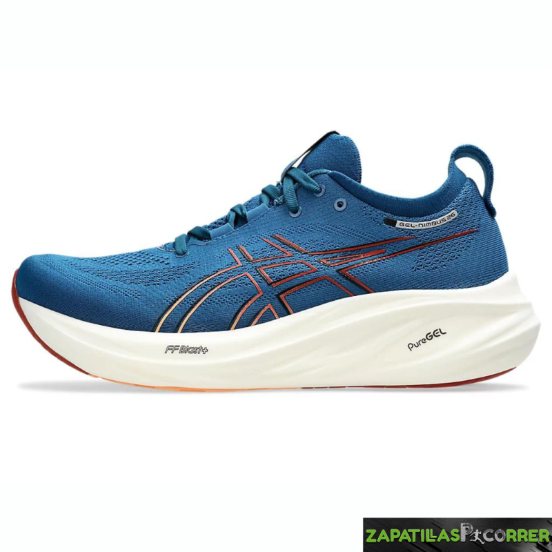 Zapatillas Asics Gel Nimbus 26 Azul Rojo