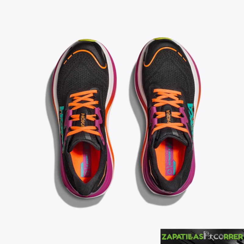 Zapatillas HOKA Skyward X Negro Naranja Lila