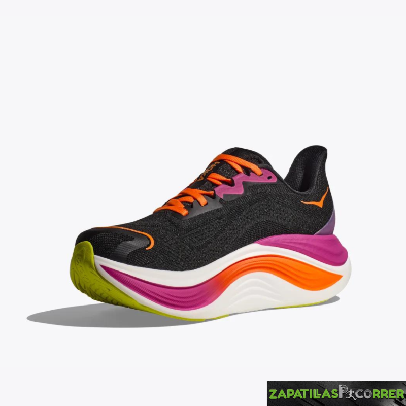 Zapatillas HOKA Skyward X Negro Naranja Lila