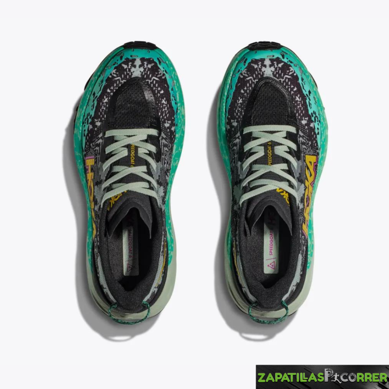Zapatillas HOKA Speedgoat 6 Negra Verde Mujer