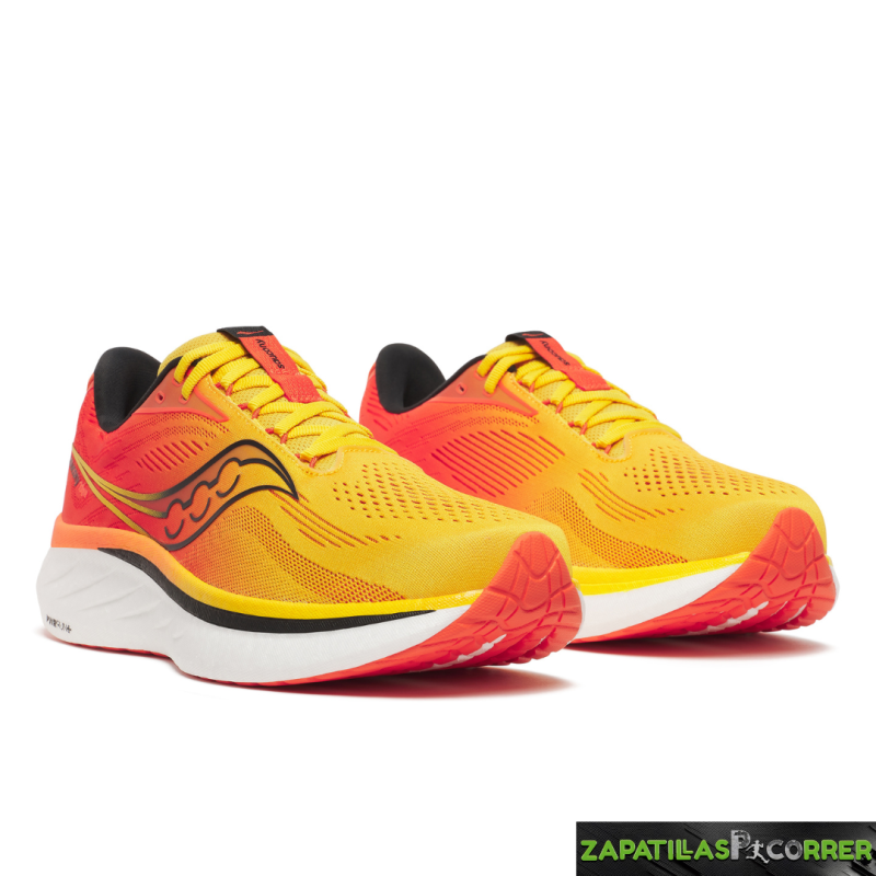 Zapatillas Saucony Ride 18 Naranja Amarilla