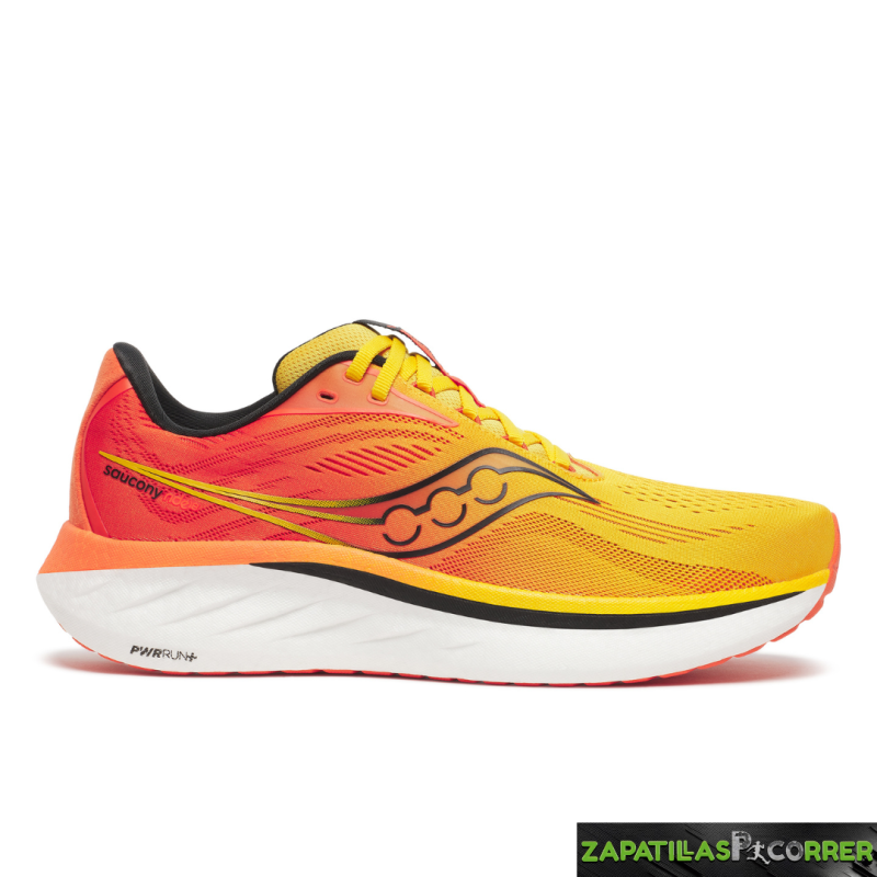 Zapatillas Saucony Ride 18 Naranja Amarilla