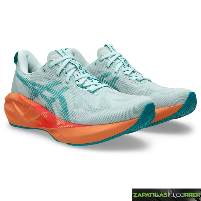 Zapatillas Asics Novablast 5 Verde Naranja