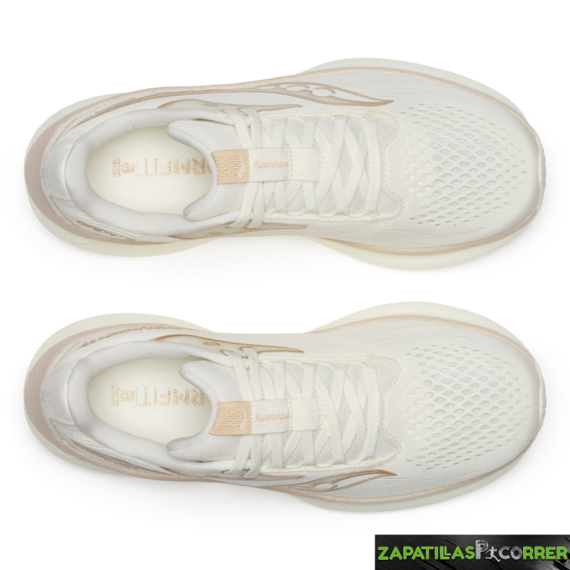 Zapatillas Saucony Ride 18 Vainilla Mujer