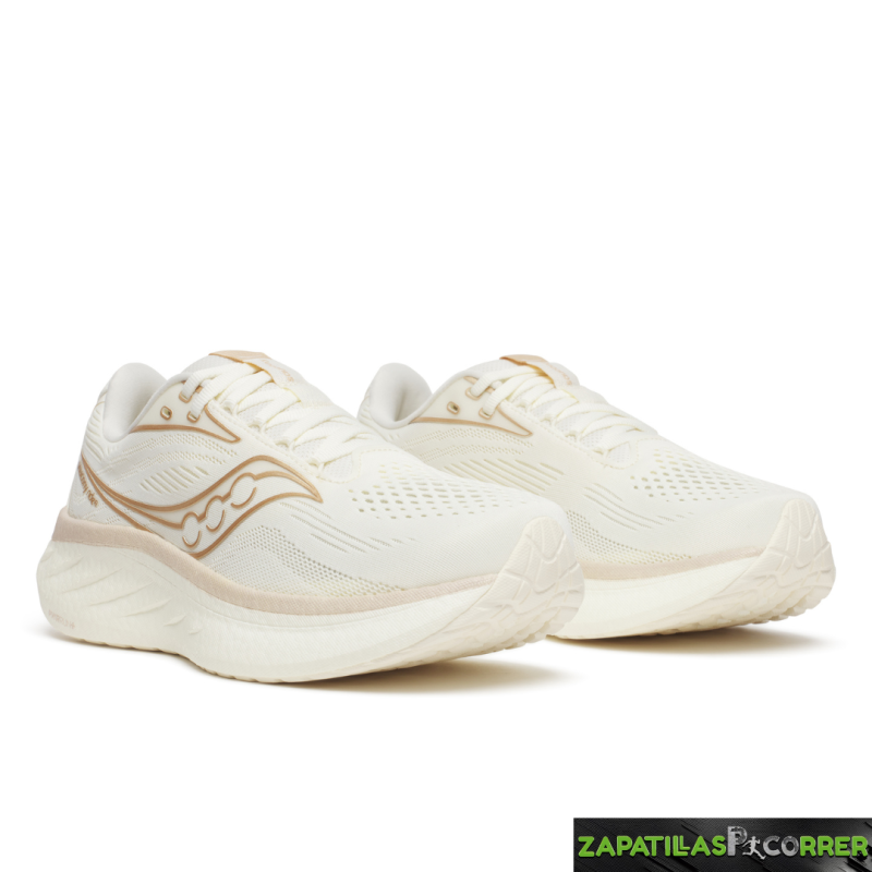 Zapatillas Saucony Ride 18 Vainilla Mujer