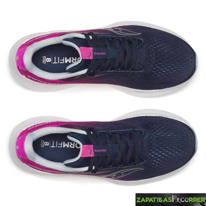 Zapatillas Saucony Ride 18  Mujer Negra Fucsia