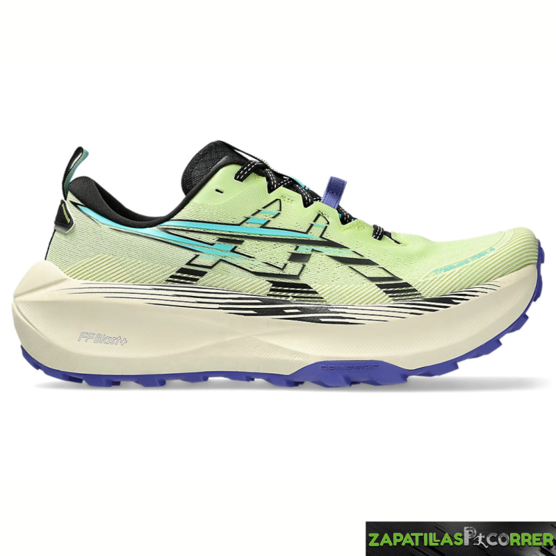 Zapatillas Asics Trabuco Max 4 Verde Claro y Beige