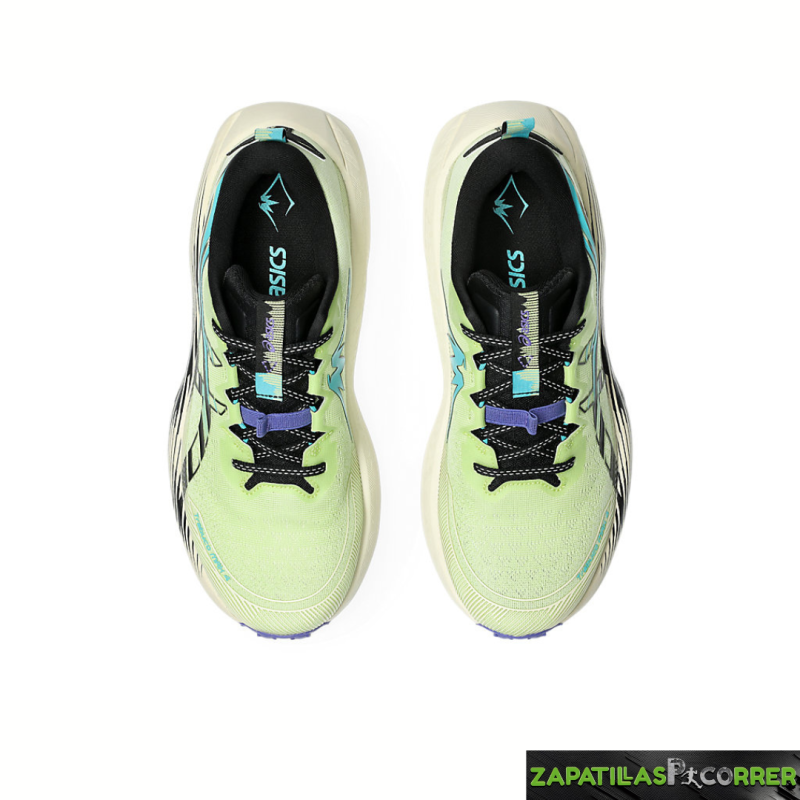 Zapatillas Asics Trabuco Max 4 Verde Claro y Beige