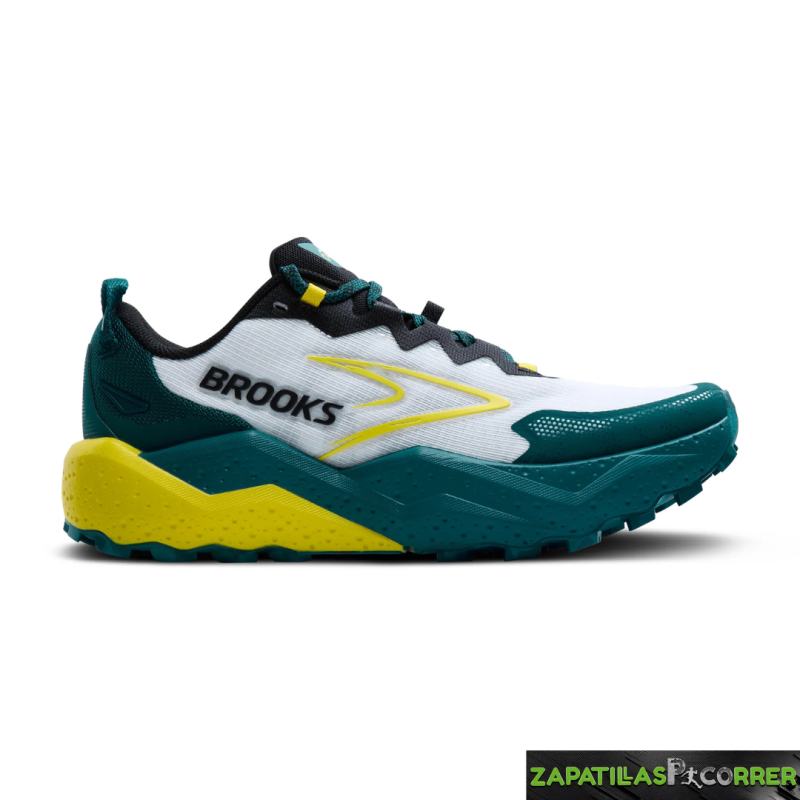 Zapatillas Brooks Caldera 8 Blanca Azul Amarilla