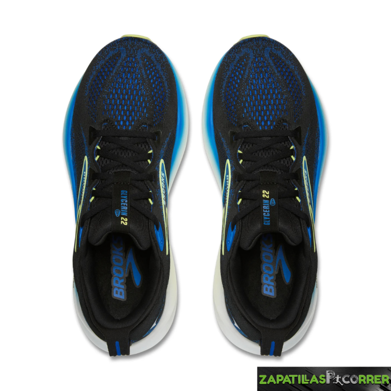 Zapatillas Brooks Glycerin 22 Negra Azul Amarilla