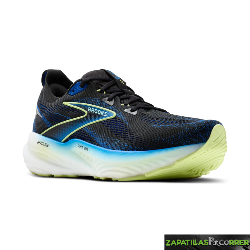 Zapatillas Brooks Glycerin 22 Negra Azul Amarilla