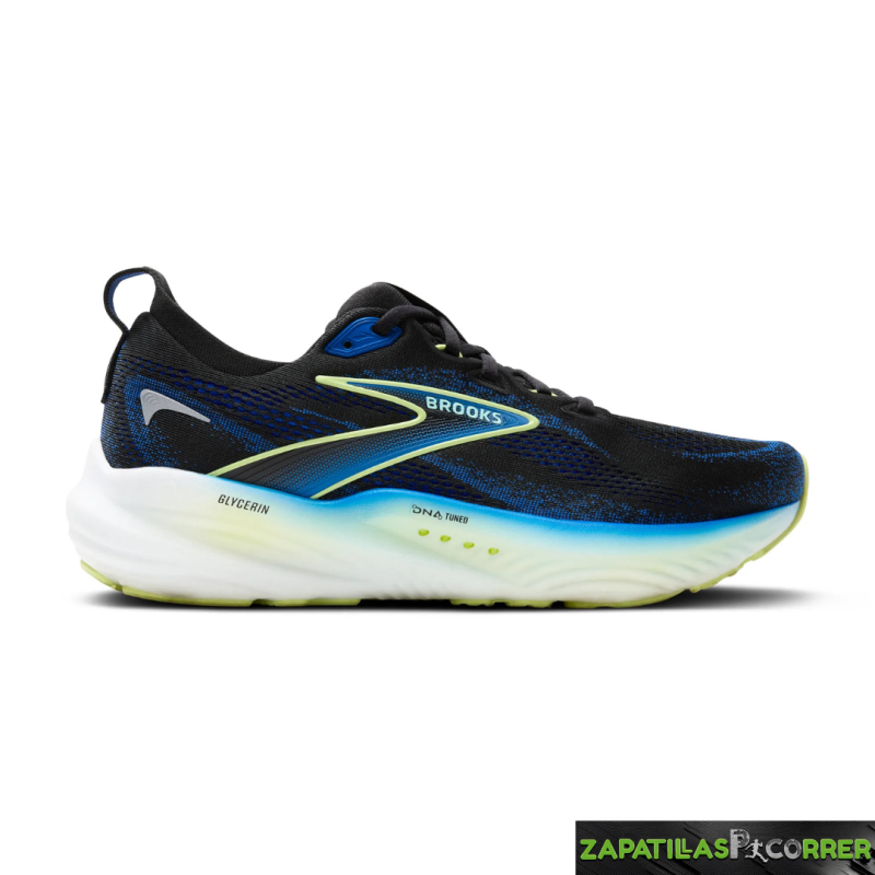 Zapatillas Brooks Glycerin 22 Negra Azul Amarilla
