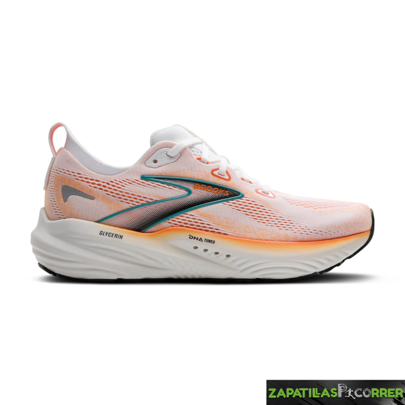 copia de Zapatillas Brooks Glycerin 22 Blanca Naranja