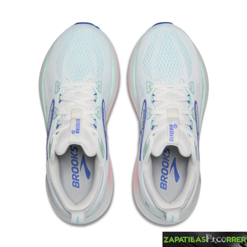 Zapatillas Brooks Glycerin 22 Blanca Verde Mujer