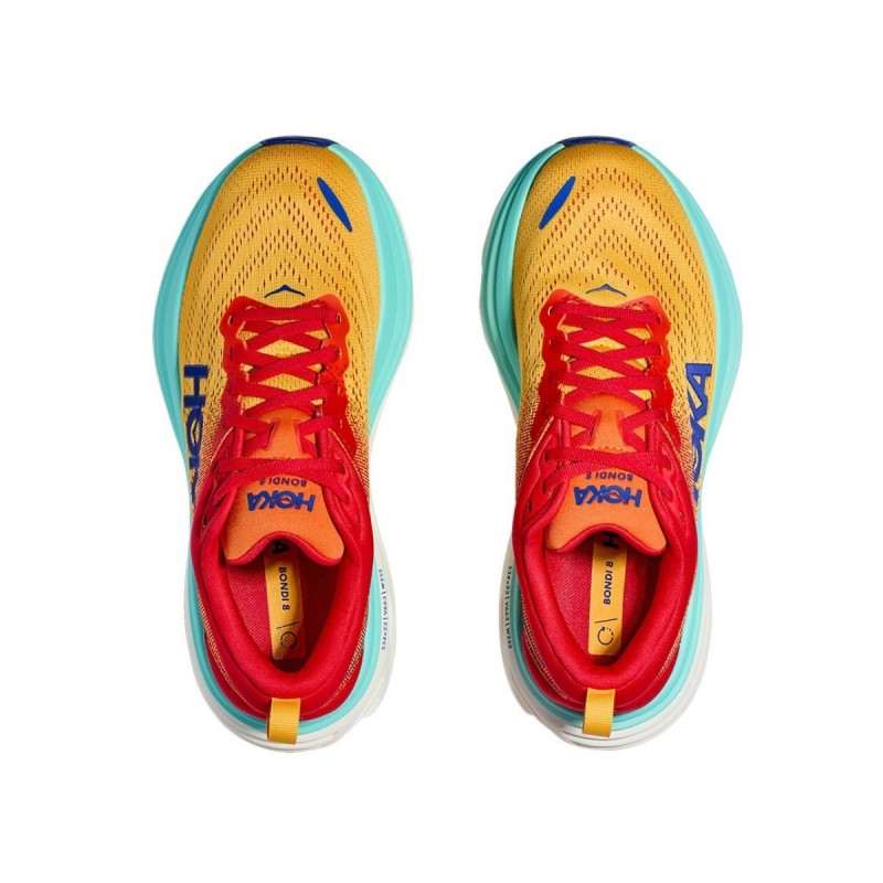 Zapatillas Hoka Bondi 8 Naranja Azul