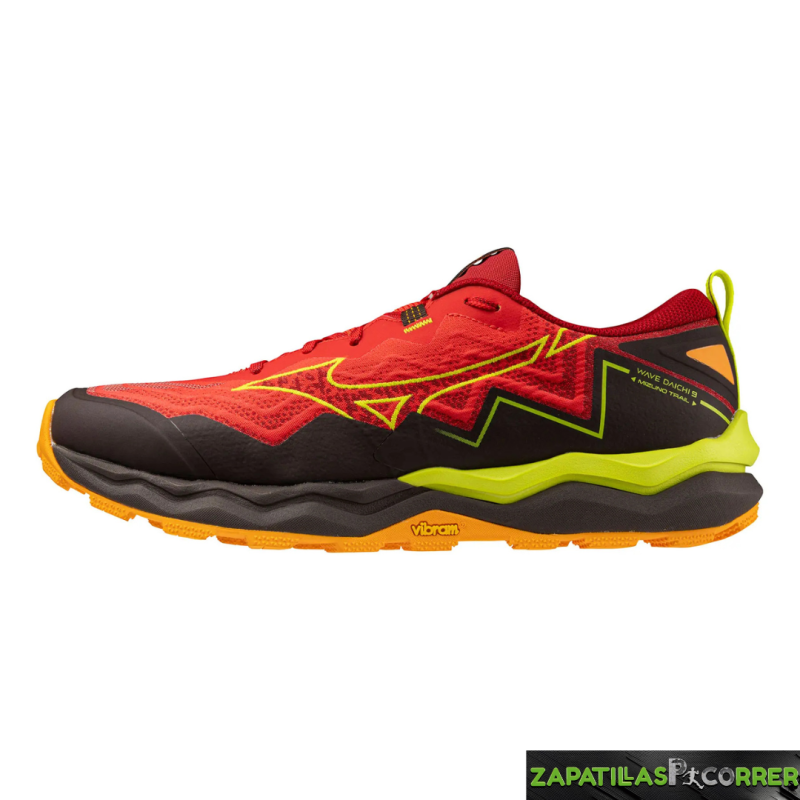 Zapatillas Mizuno Wave Daichi 9 Rojo Amarillo Negro