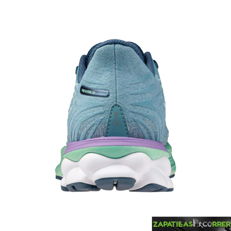 Zapatillas Mizuno Wave Skyrise 6 Gris Verde Lila Mujer