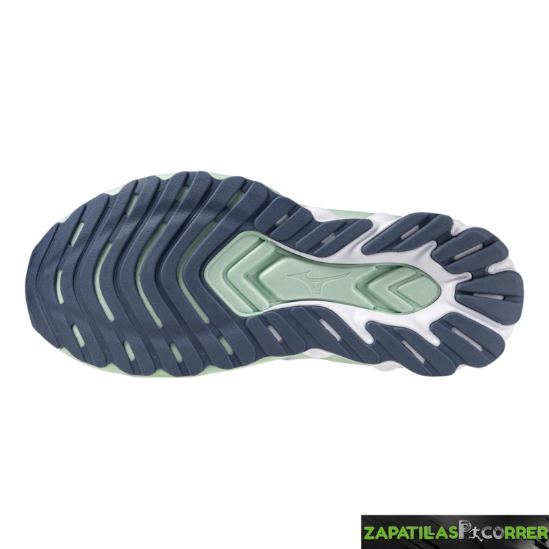 Zapatillas Mizuno Wave Skyrise 6 Gris Verde Lila Mujer