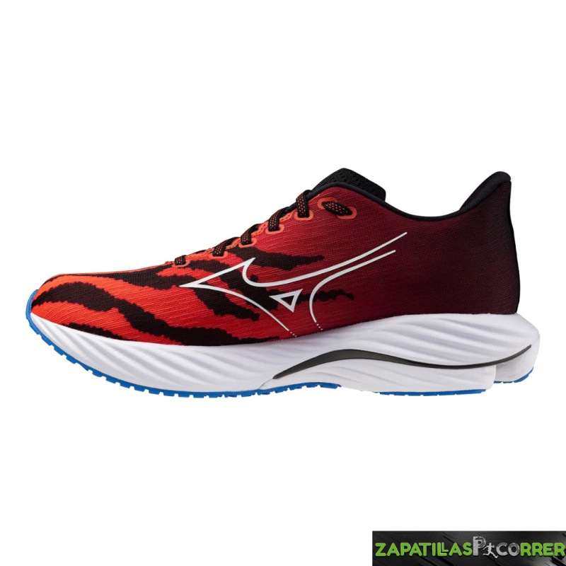Zapatillas Mizuno Wave Rider 28 Rojo Azul Demonio