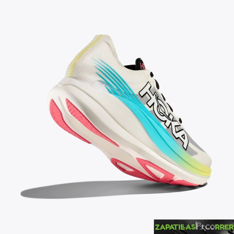 Zapatillas HOKA Rocket X 2 Blanca Turquesa