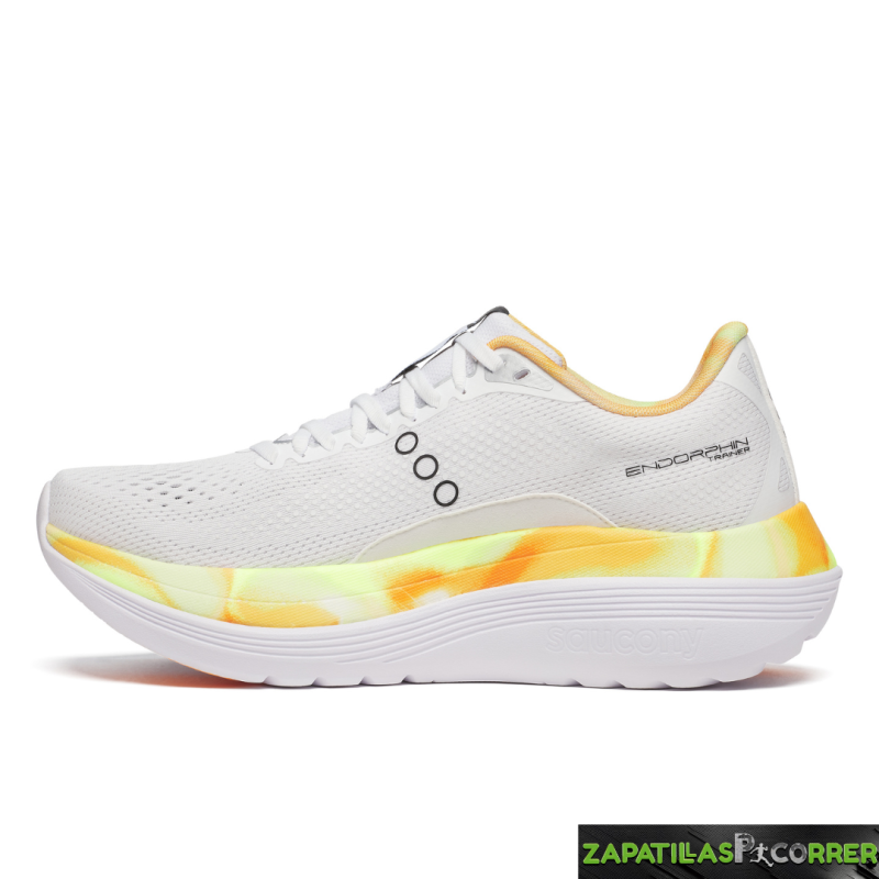 Zapatillas Saucony Endorpfin Trainer Blanca Naranja