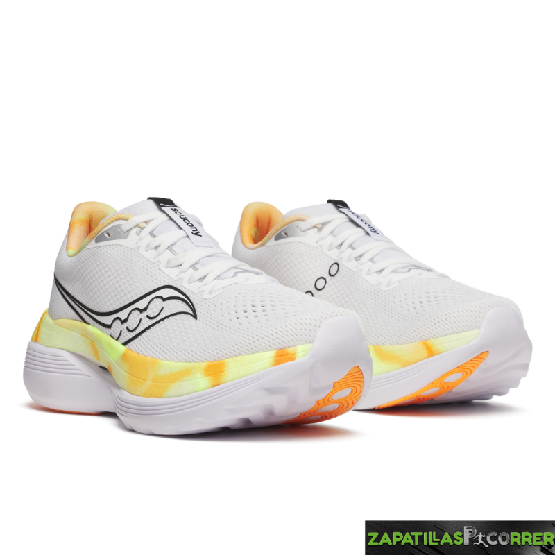 Zapatillas Saucony Endorpfin Trainer Blanca Naranja