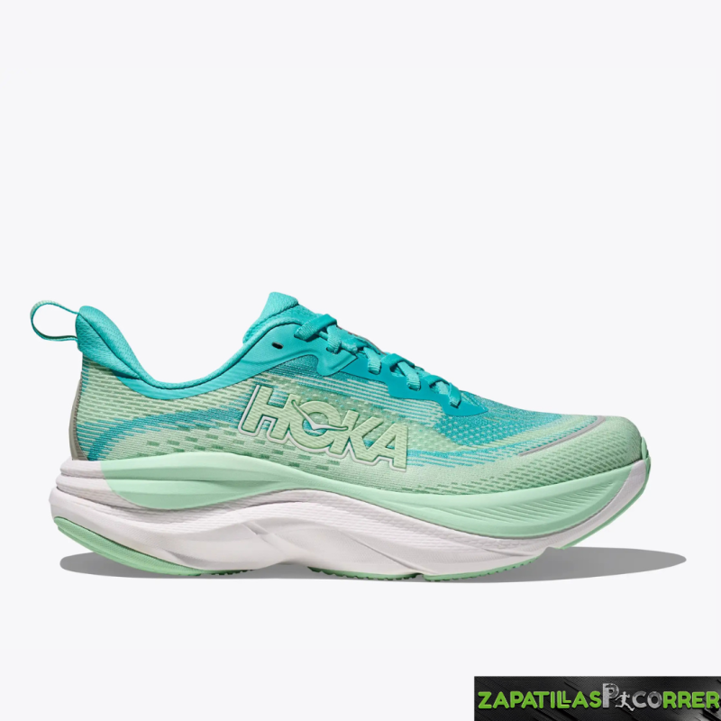 Zapatillas Hoka Skyflow Verde Mujer