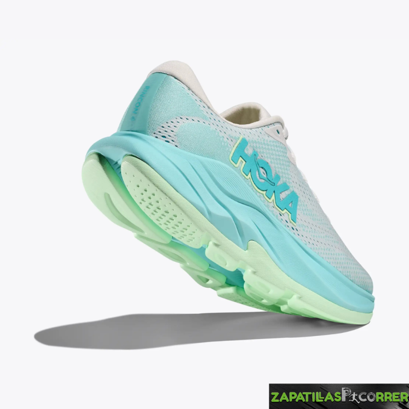 Zapatillas Hoka Rincon 4  Blanca Verde Mujer
