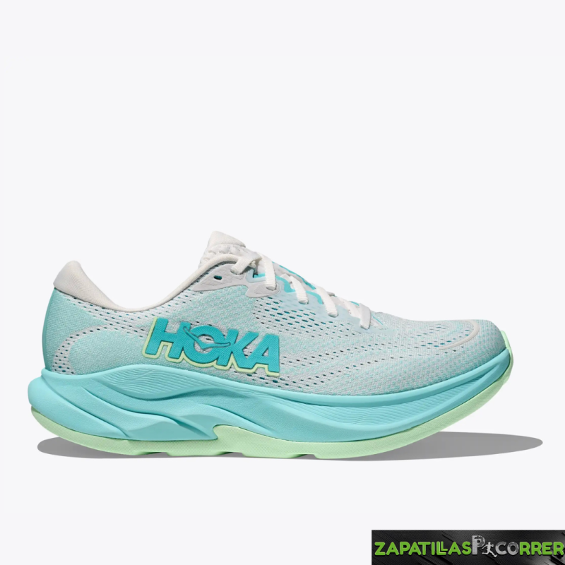 Zapatillas Hoka Rincon 4  Blanca Verde Mujer