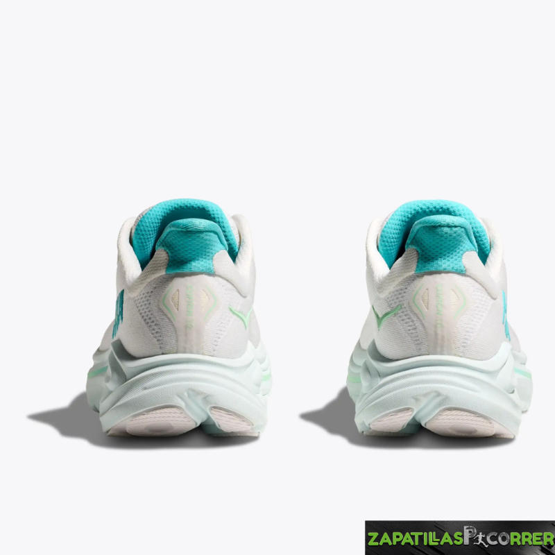 Zapatillas Hoka Clifton 10 Blanca Turquesa Mujer