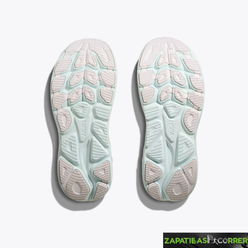 Zapatillas Hoka Clifton 10 Blanca Turquesa Mujer
