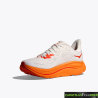 Zapatillas Hoka Clifton 10 Blanca Naranja Mujer