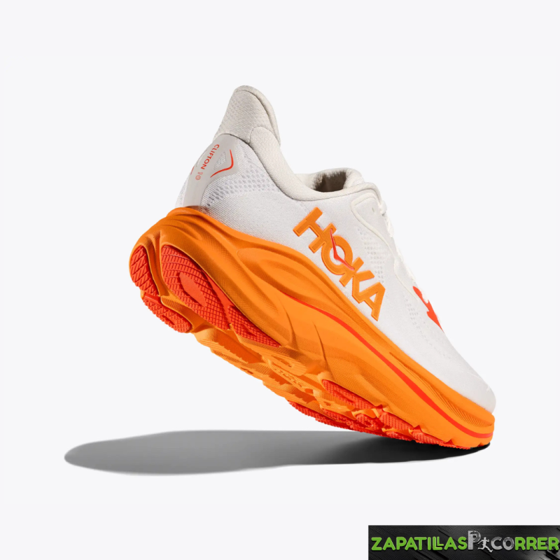 Zapatillas Hoka Clifton 10 Blanca Naranja