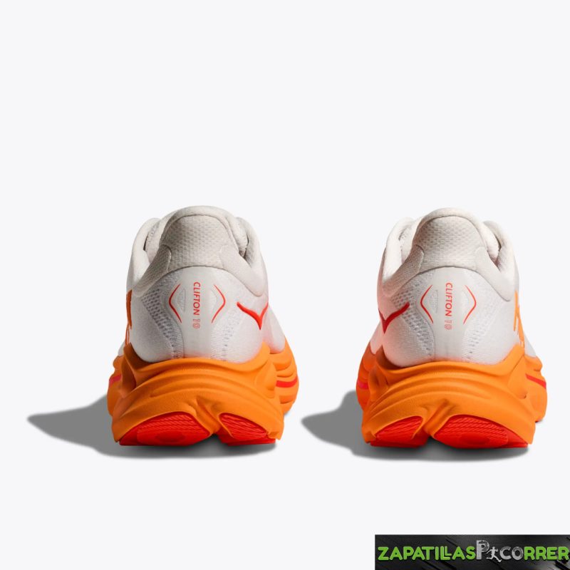 Zapatillas Hoka Clifton 10 Blanca Naranja
