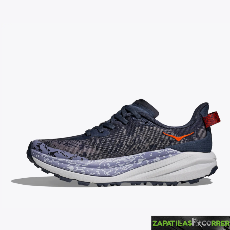 Zapatillas HOKA Speedgoat 6 Gris Azul Lila Rojo Mujer