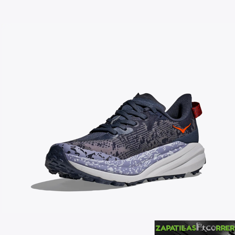 Zapatillas HOKA Speedgoat 6 Gris Azul Lila Rojo Mujer