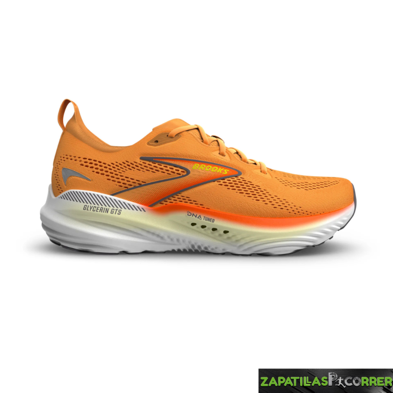 Zapatilla Brooks Glycerin GTS 22 Negro Azul Blanca