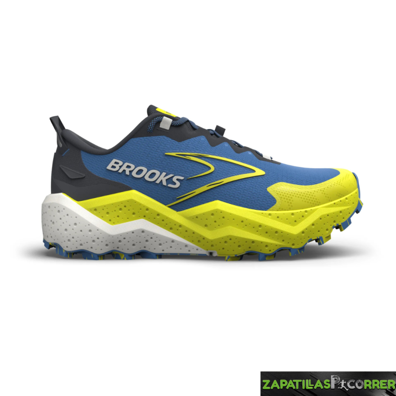 Zapatillas Brooks Caldera 8 Blanca Azul Amarilla