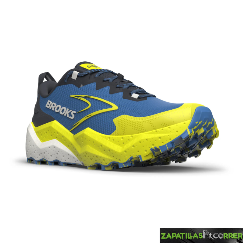 Zapatillas Brooks Caldera 8 Blanca Azul Amarilla