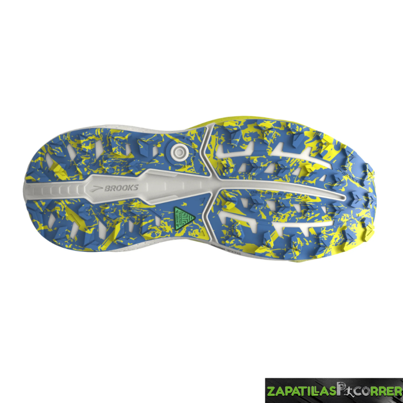 Zapatillas Brooks Caldera 8 Blanca Azul Amarilla